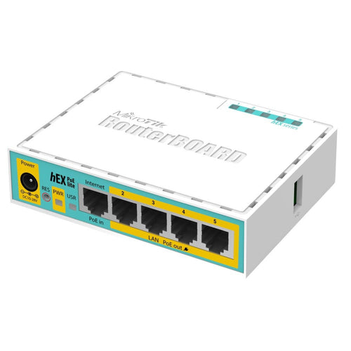 Router MikroTik RB750UPR2 hEX PoE lite 5 puertos