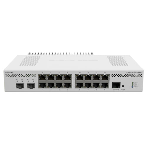 Router MikroTik CCR2004-16G-2S+PC Cloud Core 1.2 GHz, 16 Gigabit y 2 SFP+