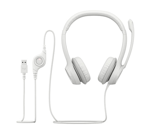 Logitech H390 con cable Audífonos con micrófono para PC/Laptop, Off-Blanco Auricular