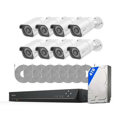 Kit Reolink RLK16-800B8 8 cámaras Bullet 4K + NVR 16 canales disco 4TB