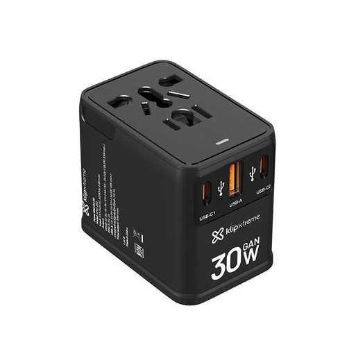 Klip Xtreme KX KMC-350 Wall Chrgr Universal plug 2300W 30W USB-C USB-A