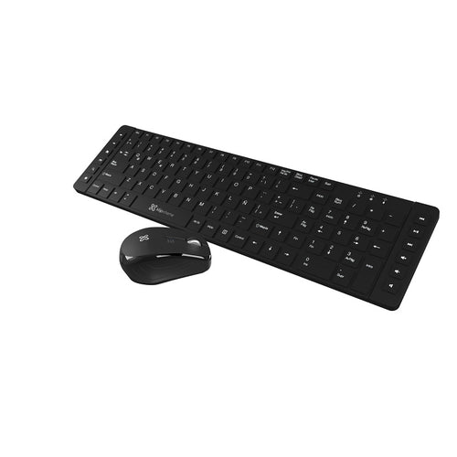 Klip Xtreme Keyboard and mouse set Spanish Wireless 2.4 GHz All black