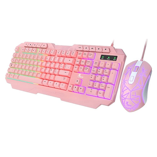Xtech Gaming-XTK-540S Keyboard and mouse set Wired Spanish USB Pink XTK-540S