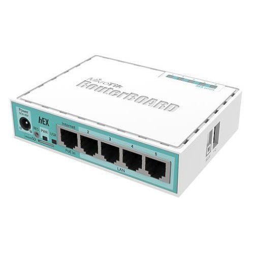Router MikroTik RB750GR3 hEX 5 puertos Gigabit, USB 2.0