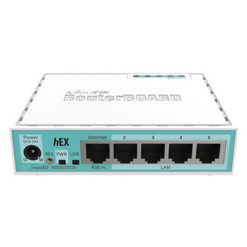 Router MikroTik RB750GR3 hEX 5 puertos Gigabit, USB 2.0