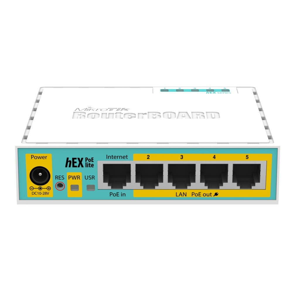 Router MikroTik RB750UPR2 hEX PoE lite 5 puertos