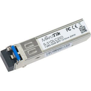 Módulo SFP MikroTik S-31DLC20D 1.25G 1310nm monomodo 20 km LC dual DDM