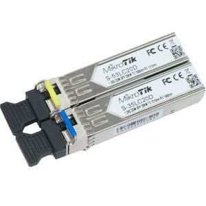 Módulo SFP MikroTik S-3553LC20D Par SFP monomodo LC 20 km