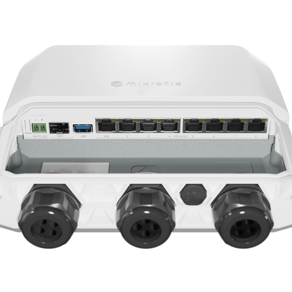 Router MikroTik RB5009UPr+S+OUT IP66 para exterior, 7 Gigabit, 2.5 Gigabit y SFP+