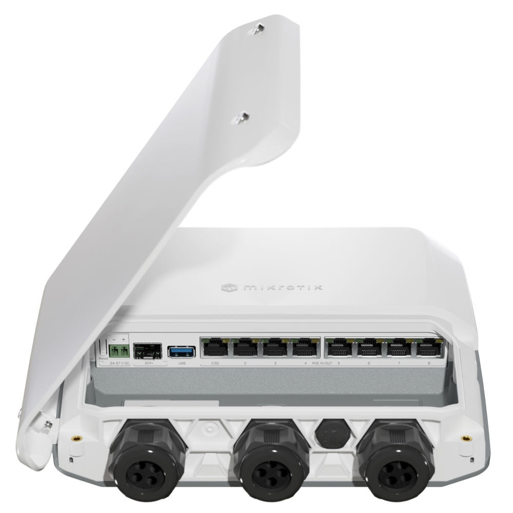 Router MikroTik RB5009UPr+S+OUT IP66 para exterior, 7 Gigabit, 2.5 Gigabit y SFP+