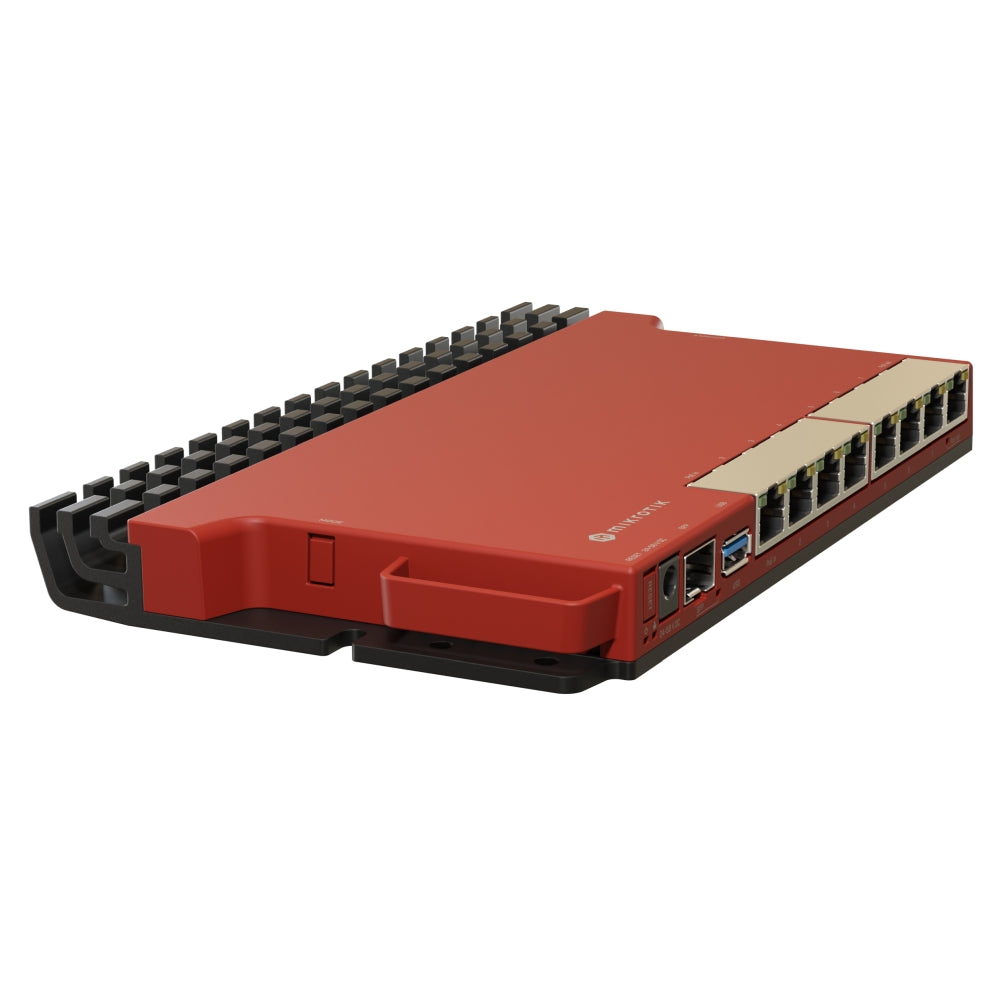 Router MikroTik L009UIGS-RM 8 puertos Gigabit, SFP 2.5G y PoE-in/PoE-out