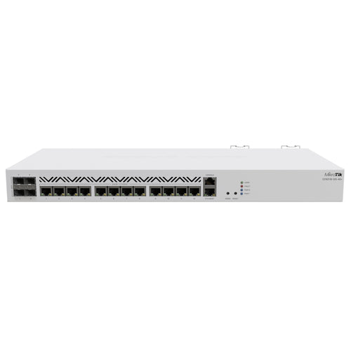 Router MikroTik CCR2116-12G-4S+ 16 núcleos a 2 GHz, 4 SFP+ 10G y 12 Gigabit