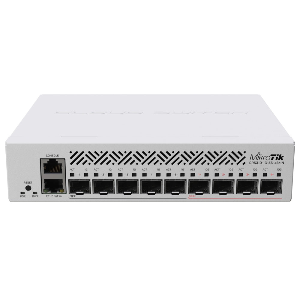 Switch MikroTik CRS310-1G-5S-4S+IN para interior, 5 SFP y 4 SFP+
