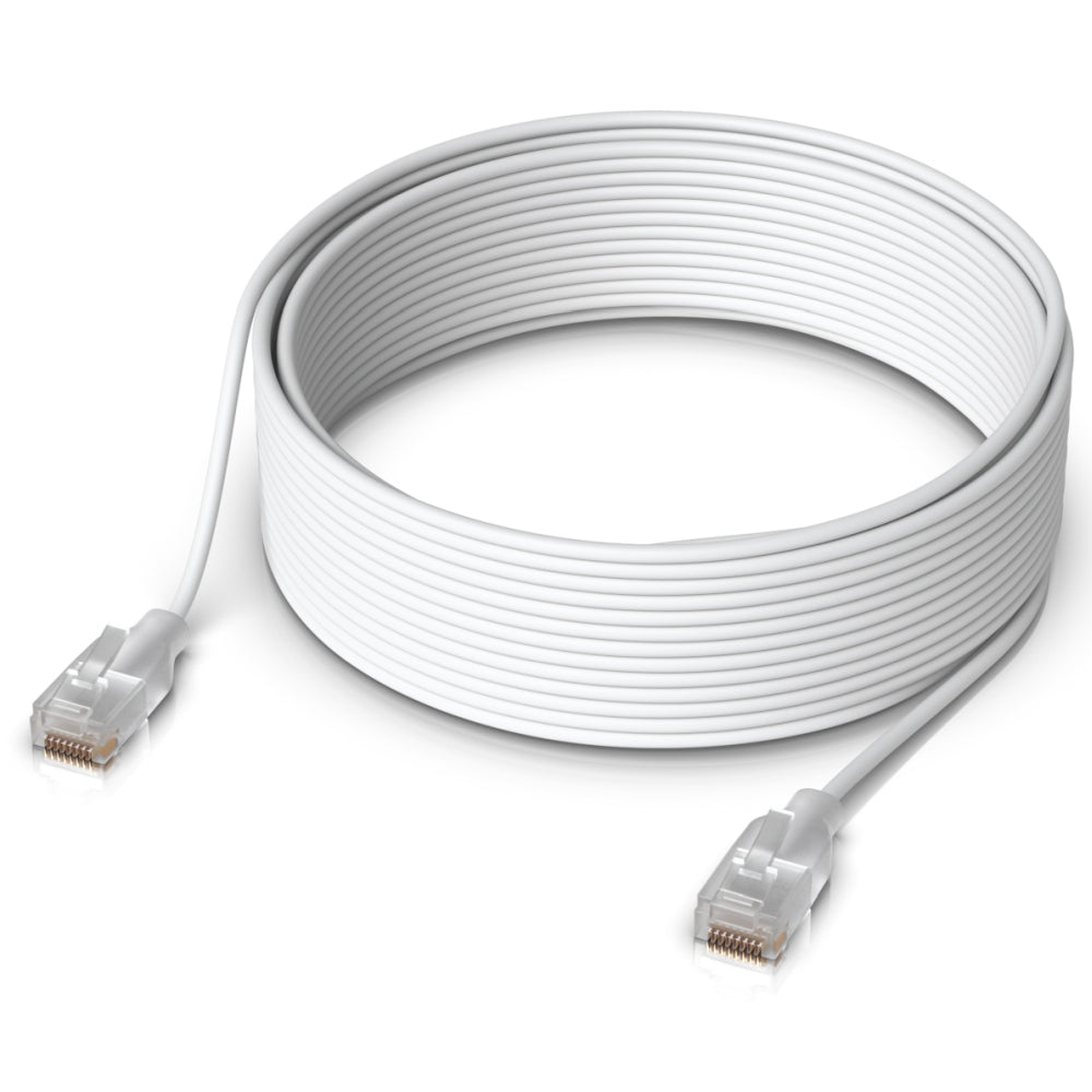 Cable de parcheo Ubiquiti UACC-CABLE-PATCH-EL-15M-W Ultradelgado 2.5 GbE con Etherlighting