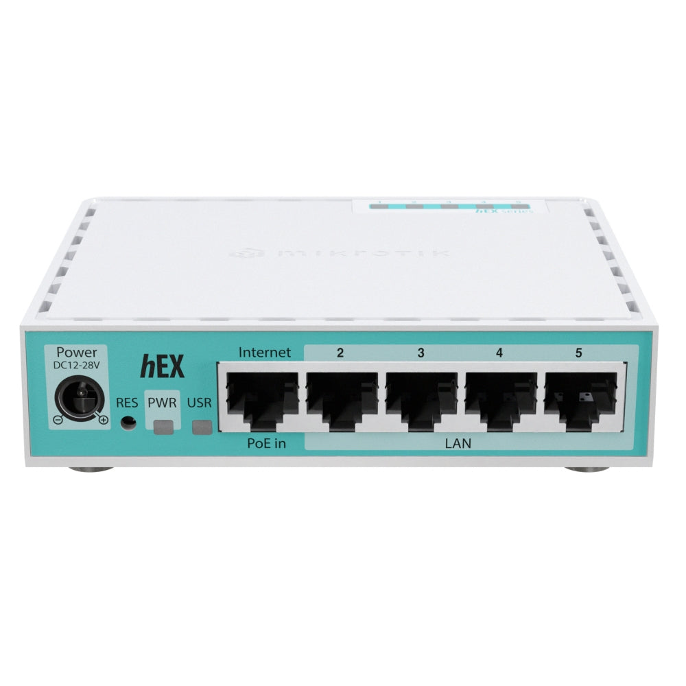 Router MikroTik E50UG hEX 950 MHz, 512 MB RAM, 5 puertos Gigabit, USB L4