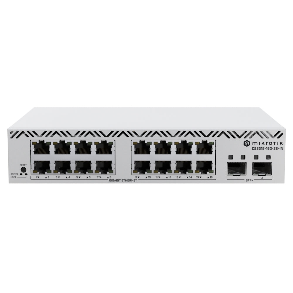 Switch MikroTik CSS318-16G-2S+IN Cloud Smart 16 puertos Gigabit y 2 SFP+ 10G