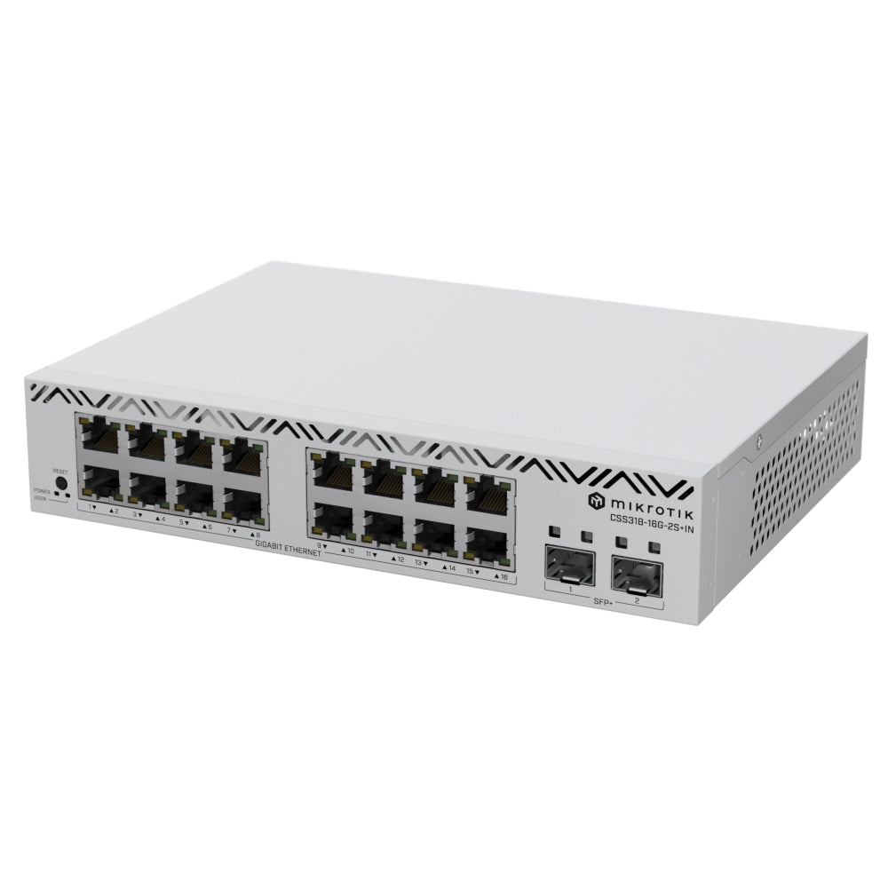 Switch MikroTik CSS318-16G-2S+IN Cloud Smart 16 puertos Gigabit y 2 SFP+ 10G