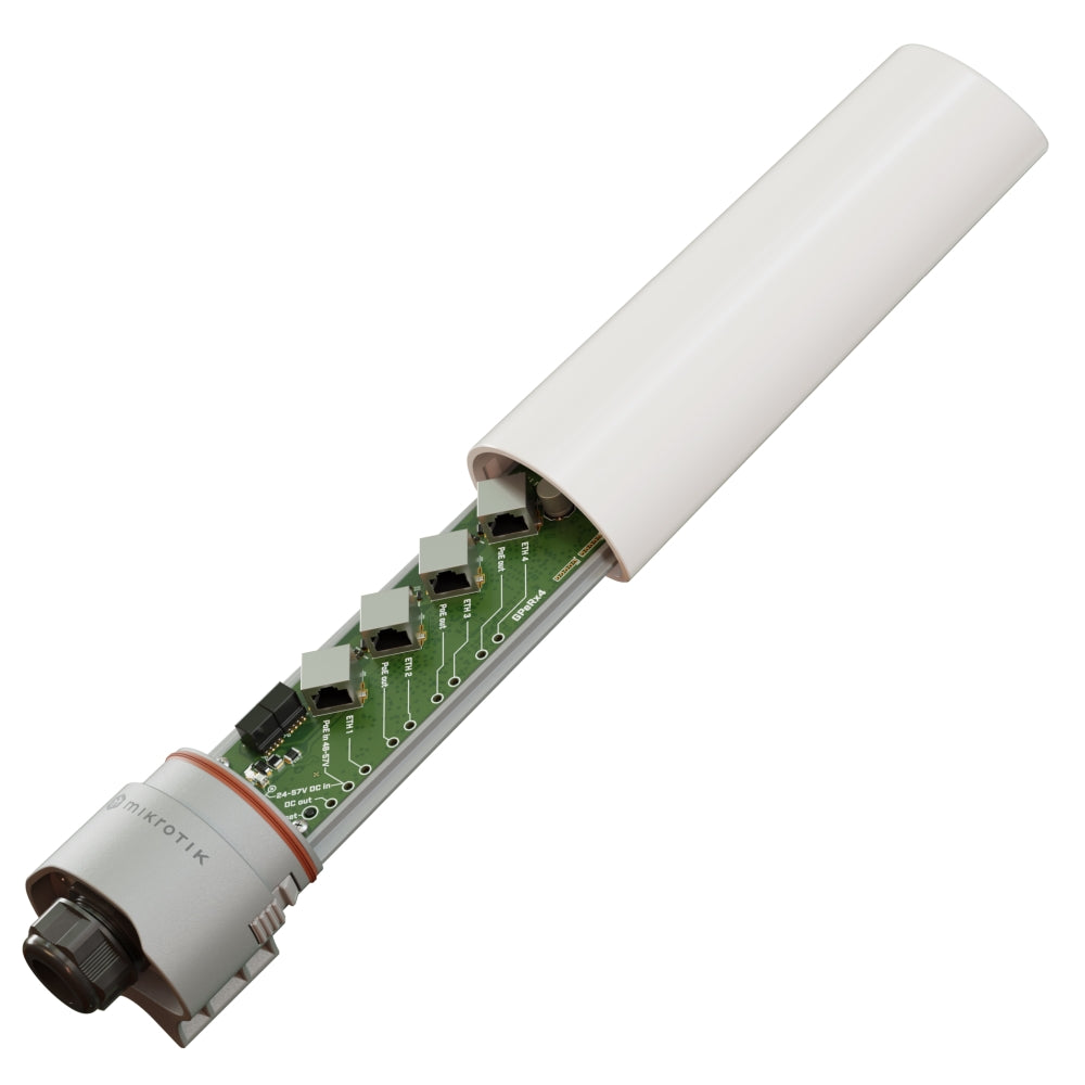 Equipo de red MikroTik GPER14I repetidor Ethernet Gigabit PoE pasivo