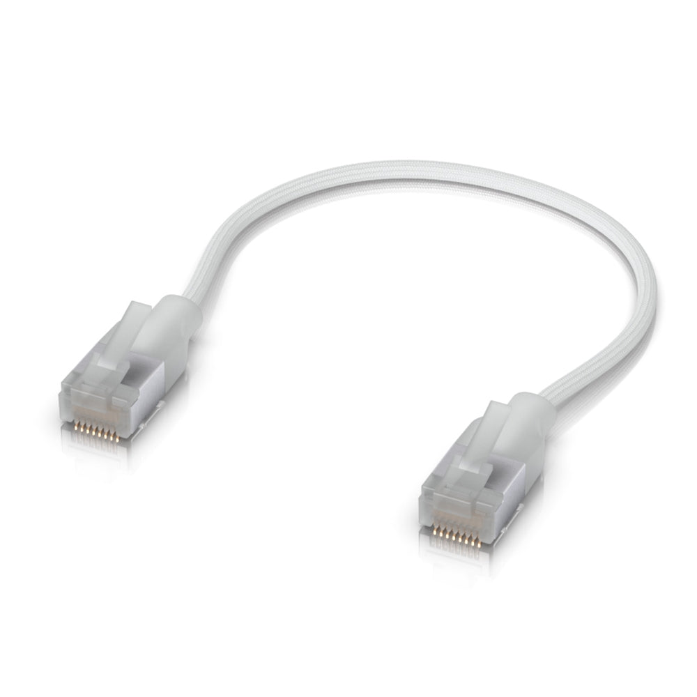Cable de parcheo Ubiquiti UACC-CABLE-PATCH-EL-C6A-0.15M-W-24 delgado blindado 10 GbE