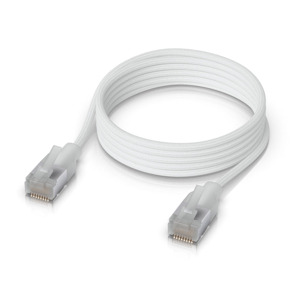 Cable de parcheo Ubiquiti UACC-CABLE-PATCH-EL-C6A-1M-W Delgado blindado 1 m 10 GbE