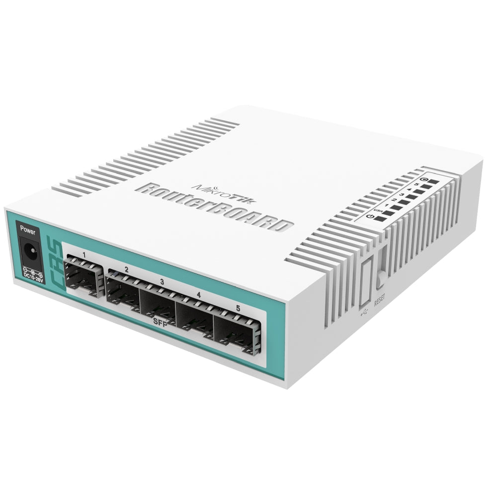 Switch MikroTik CRS106-1C-5S Administrable 5 SFP y combo Gigabit