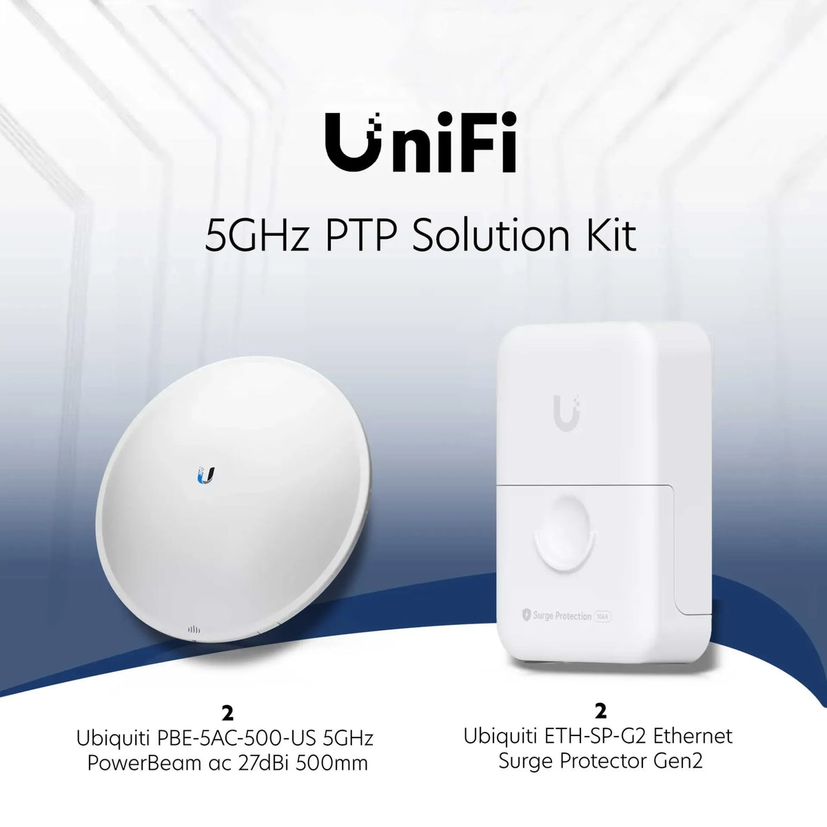 Kit de enlace Ubiquiti 5GHZ-PTP-KIT 5GHz PTP Solution Kit