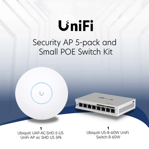 Kit de enlace Ubiquiti SECURITY-AP-POE-SWITCH-KIT Security AP and PoE Switch Kit
