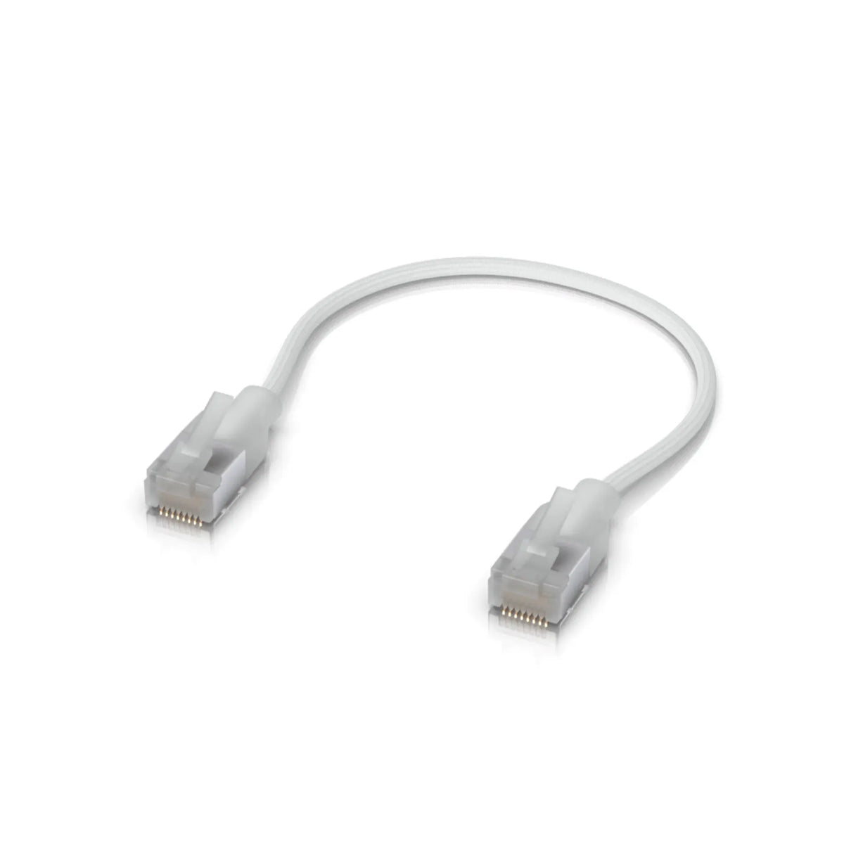 Cable de parcheo Ubiquiti UACC-CABLE-PATCH-EL-C6A-0.15M-W Ultradelgado Trenzado 10 GbE Blanco
