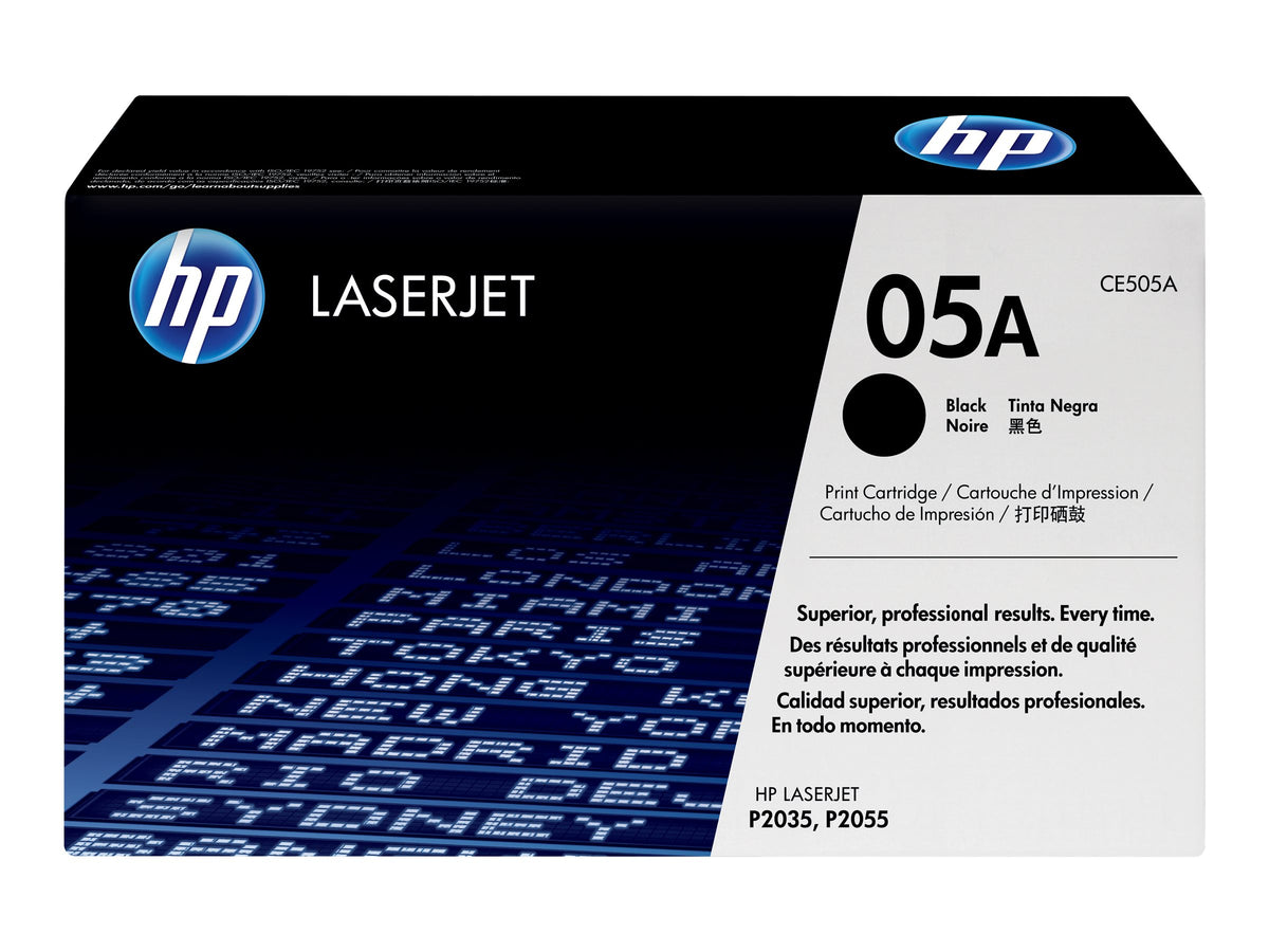 HP 05A Negro original LaserJet cartucho de tóner (CE505A)