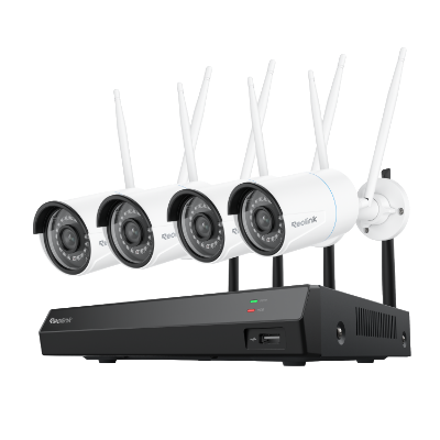 Kit Reolink RLK12-500WB4 4 cámaras Bullet Wi-Fi 5MP + NVR 12 canales disco 1TB