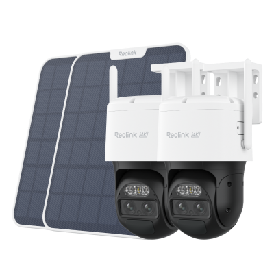 Cámara Reolink TrackMix 4K (batería) + panel solar 2 (blanco) paquete de 2