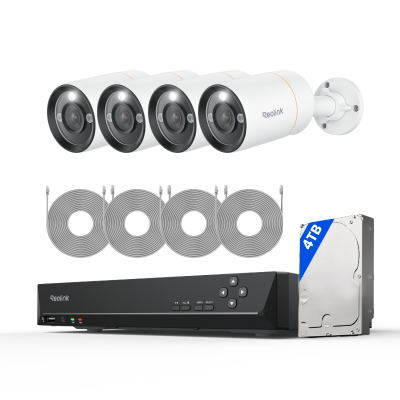 Kit Reolink RLK8-1200B4-A 4 cámaras Bullet 12MP + NVR 8 canales disco 4TB