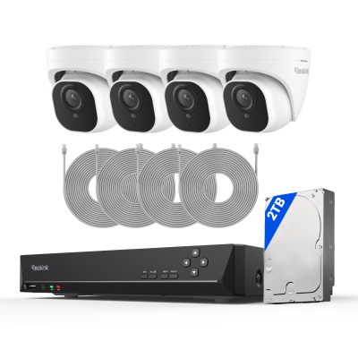 Kit Reolink RLK8-520D4 4 cámaras Dome 5MP + NVR 8 canales disco 2TB