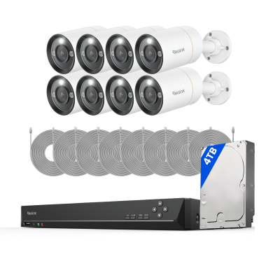 Kit Reolink RLK16-1200B8-A 8 cámaras Bullet 12MP + NVR 16 canales disco 4TB