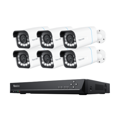 Kit Reolink RLK16-811B8-A 6 cámaras Bullet 4K zoom 5X + NVR 16 canales disco 4TB (sin cables)