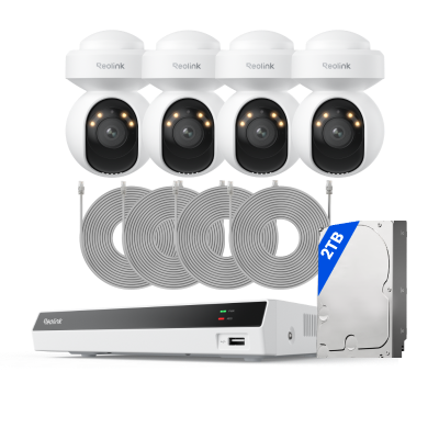 Kit Reolink RLK8-800PT4 4 cámaras PTZ 4K + NVR 8 canales disco 2TB
