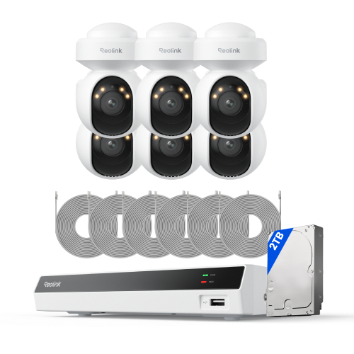 Kit Reolink RLK8-800PT4 6 cámaras PTZ 4K + NVR 8 canales disco 2TB