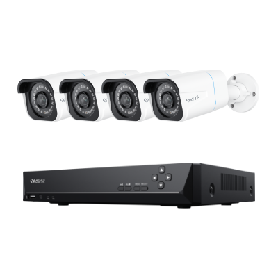 Kit Reolink RLK8-800B4 4 cámaras Bullet 4K + NVR 8 canales disco 2TB (sin cables)