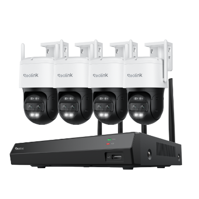 Kit Reolink RLK12-800WTM4 4 cámaras Wi-Fi Dual-Lens PTZ 4K + NVR 12 canales disco 2TB