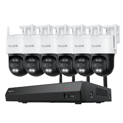 Kit Reolink RLK12-800WTM4 6 cámaras Wi-Fi Dual-Lens PTZ 4K + NVR 12 canales disco 2TB