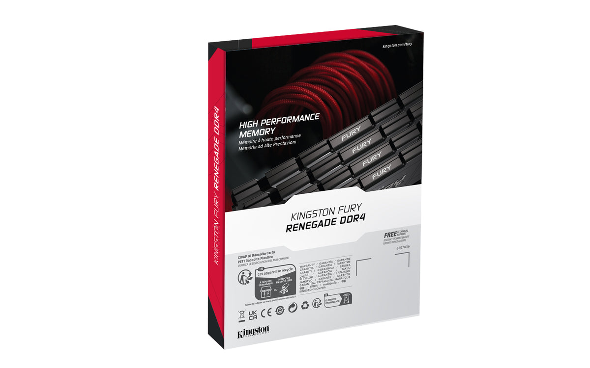 Memoria RAM Kingston Fury Renegade 16 GB DDR4 4000 MT/s DIMM para PC (KF440C19RB12/16)