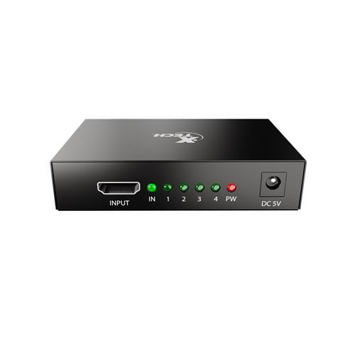 Xtech 4 puertos HDMI Splitter Box con power XHA-420