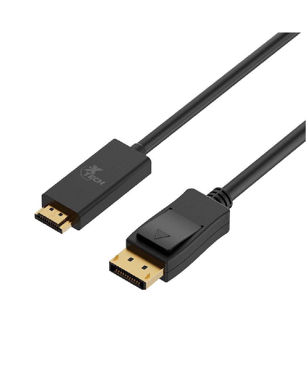Xtech - Display cable - DisplayPort DP
                        
                            
                                 - HDMI - 3 m - Black - DP (m) to HDMI (m) XTC-359