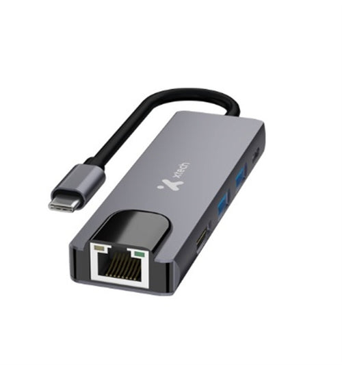 Xtech 5-in-1 Hub 5 puertos USB-C® RJ-45 XTC-5