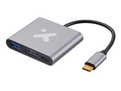 Xtech - Video adapter - USB Type C - HDMI (f) Type C(f) USB 3.0(f) - Aluminum - 3 in one XTC-566