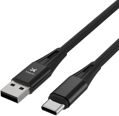 Xtech - USB cable - 4 pin USB Type A
                        
                            
                                 - 24 pin USB-C - 1.8 m - Black - Braided-XTC-512