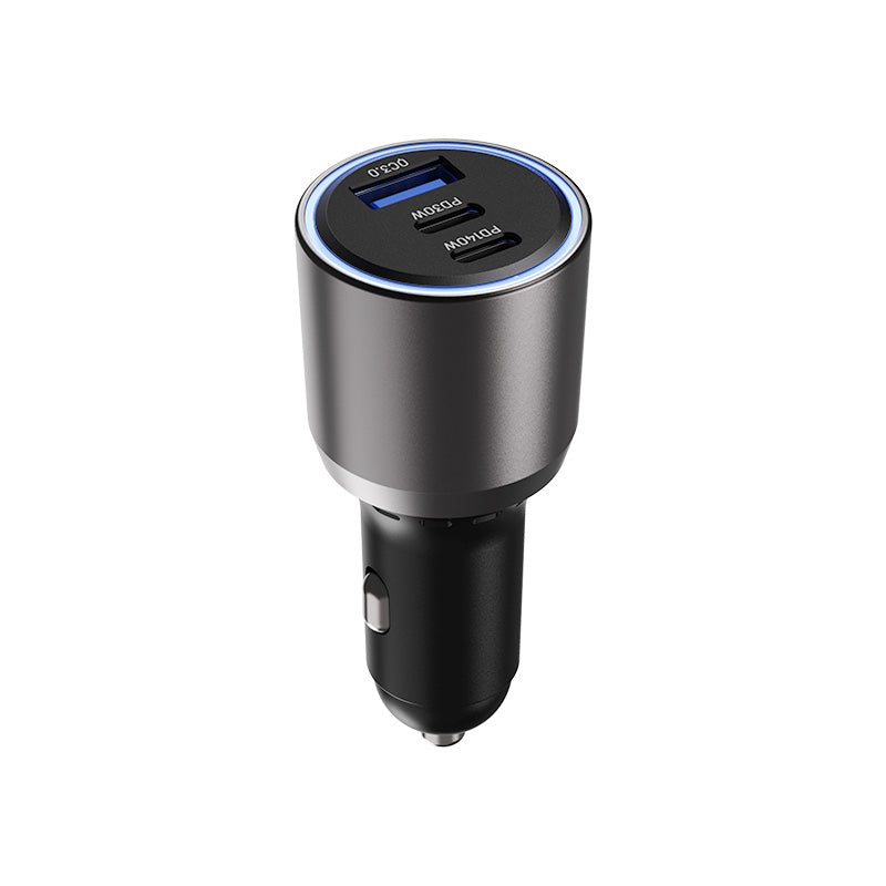 KX Car Charger 140W KCC-140 2xUSB-C PD + USB-A QC