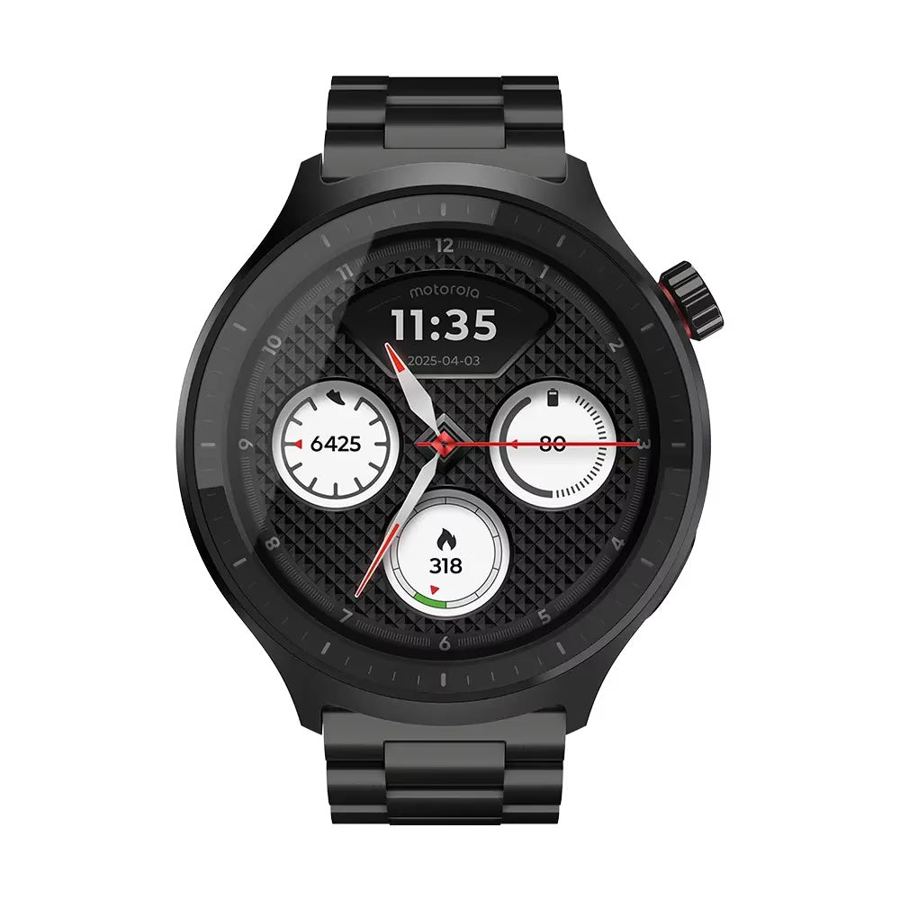 Motorola Moto watch Black Stainless Steel
