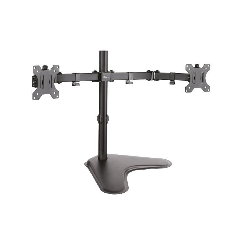 Klip Xtreme KPM-311 - Stand - for 2 LCD displays - plastic, high-grade steel - black - screen size: 13"-32" - desktop stand