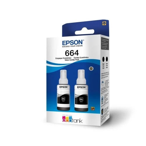 Botella de Tinta Epson T664120-2 tank Negro L120 L1300 L121